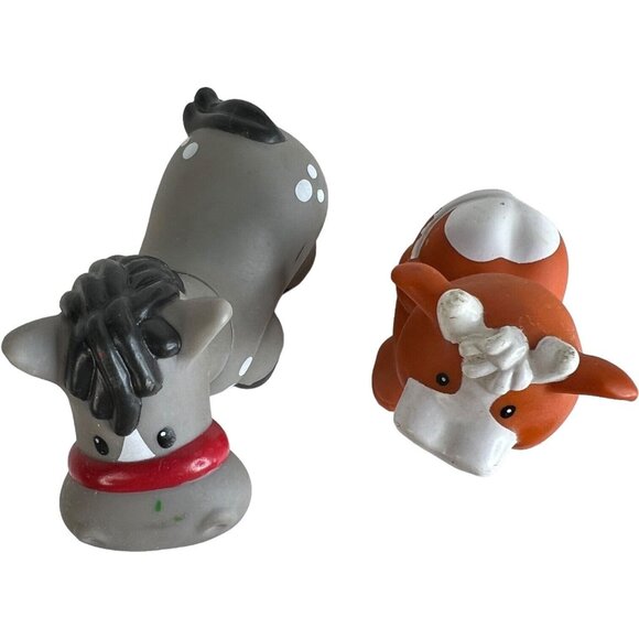 Mattel Fisher Price Little People 2001 Horse & 1997 Cow Farm Animals Vintage - Picture 10 of 11